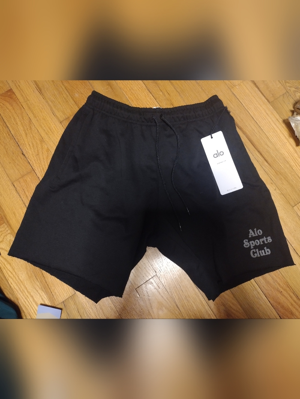 NEW ALO Yoga Men's Black Athletic Shorts with Drawstring